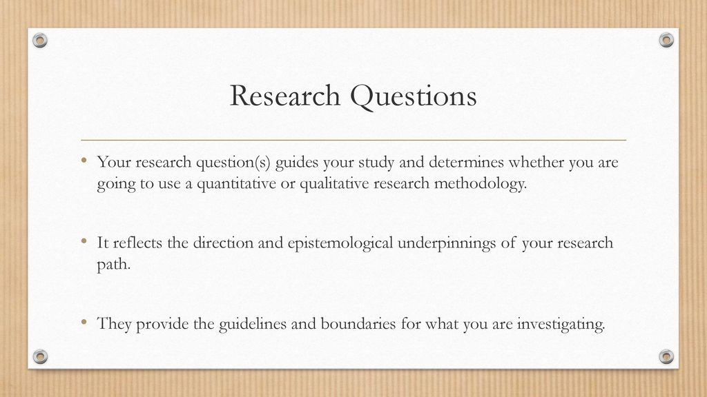 Qualitative Research Question